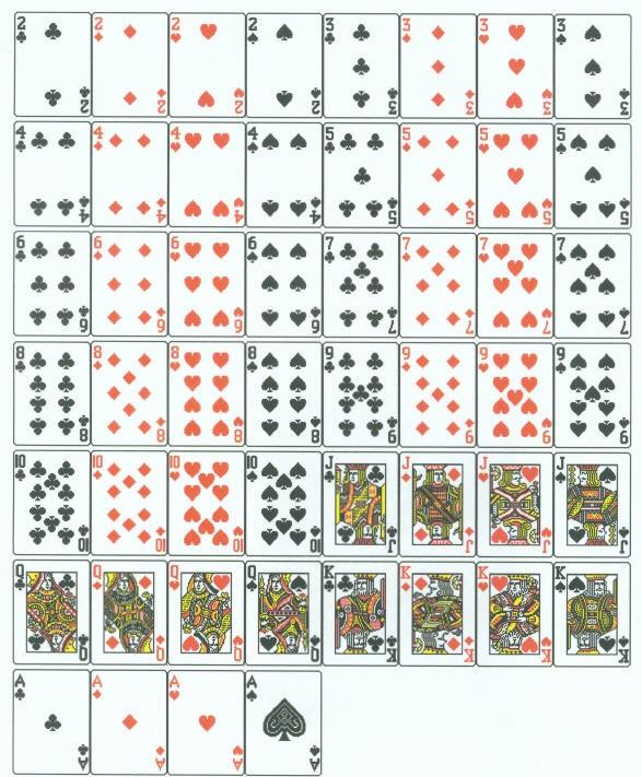 52-card deck of playing cards